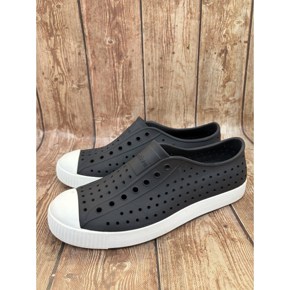 Native Jefferson Black/White Breathable Slip-On Shoes Unisex Kids US J6